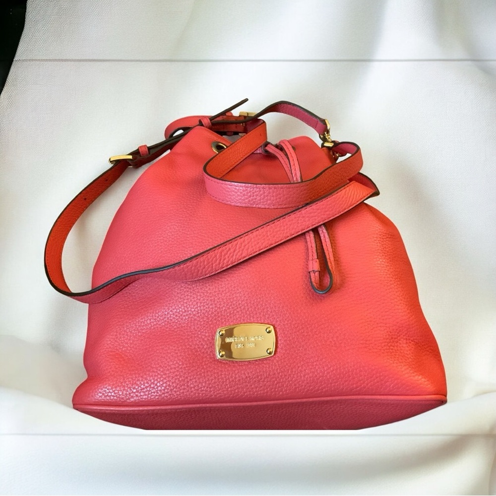 Michael Kors Pink Shoulder Bag with Gold Hardware